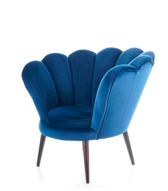 Кресло MAGNOLIA Velvet 1 Venge Signal Синий ** фотография