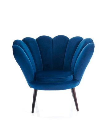 Кресло MAGNOLIA Velvet 1 Venge Signal Синий ** фотография