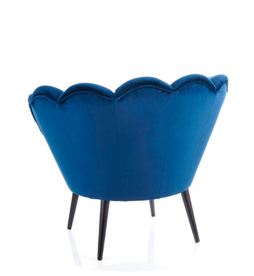Кресло MAGNOLIA Velvet 1 Venge Signal Синий ** фотография
