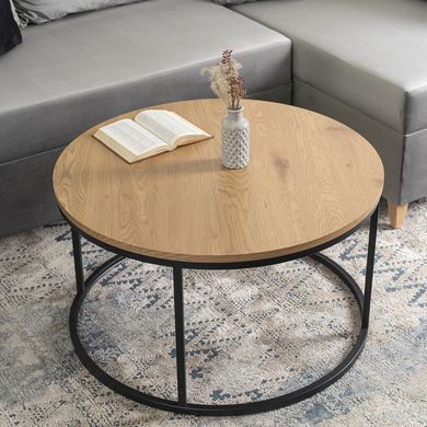 Журнальный столик LELLA MAX MEBEL ELITE 80x80 Дуб Золотой фотография