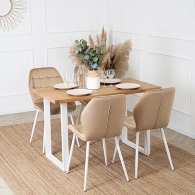 Стол MEBEL ELITE ALTE 2 120х65 см Золотой дуб / Белый фотография