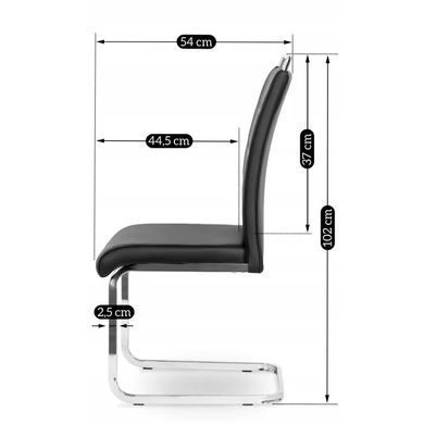 Стілець MEBEL ELITE LOCA, екошкіраЧорний фотографія