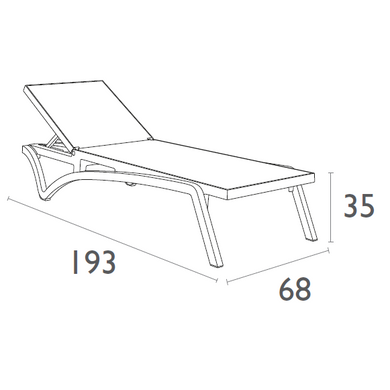 Комплект із 2 шезлонгів Onto Siesta Pacific + Стіл Siesta Ocean Side Table - Dark Grey