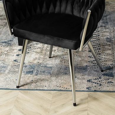 Стул бархатный MEBEL ELITE SIENA Velvet Черный / хром фотография