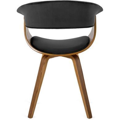 Стілець оксамитовий MEBEL ELITE OHIO 2 Velvet Чорний / Натуральний фотографія