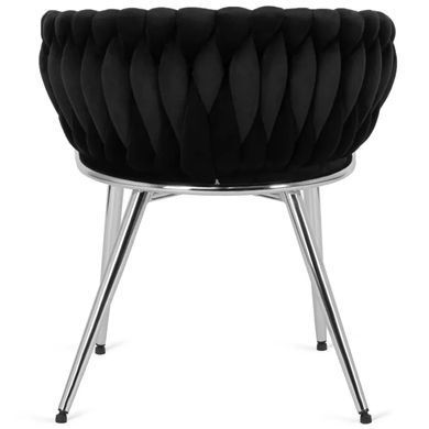 Стул бархатный MEBEL ELITE SIENA Velvet Черный / хром фотография