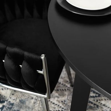 Стул бархатный MEBEL ELITE SIENA Velvet Черный / хром фотография
