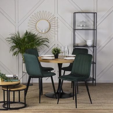 Стілець оксамитовий MEBEL ELITE IBIS Velvet, Зелений фотографія