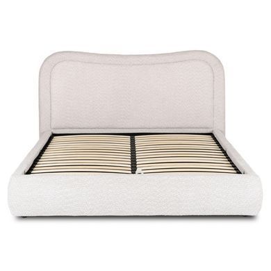 Кровать двуспальная MEBEL ELITE HAGA 160x200 см Серый Букле фотография