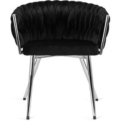 Стул бархатный MEBEL ELITE SIENA Velvet Черный / хром фотография
