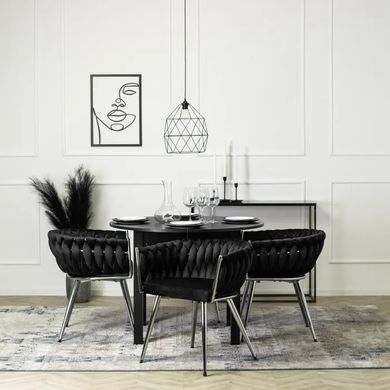 Стул бархатный MEBEL ELITE SIENA Velvet Черный / хром фотография