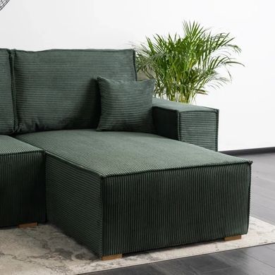 Кутовий диван універсальний MEBEL ELITE ALEX 262 см тканина Зелений фотографія