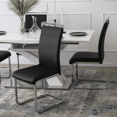 Стілець MEBEL ELITE LOCA, екошкіраЧорний фотографія