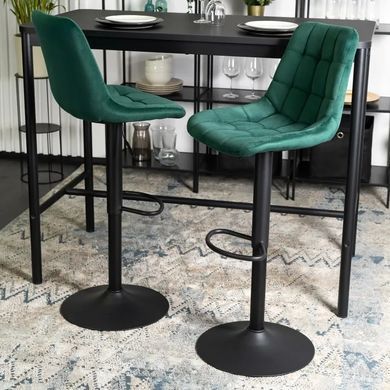 Барный стул бархатный MEBEL ELITE ARCOS 2 Velvet зеленый фотография