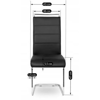 Стілець MEBEL ELITE LOCA, екошкіраЧорний фотографія