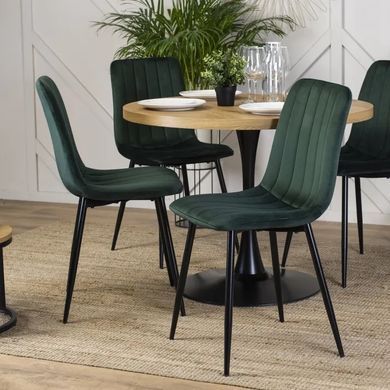 Стілець оксамитовий MEBEL ELITE IBIS Velvet, Зелений фотографія