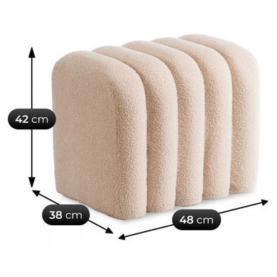Пуф MEBEL ELITE KARBON Беж фотография