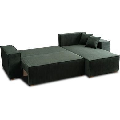 Кутовий диван універсальний MEBEL ELITE ALEX 262 см тканина Зелений фотографія