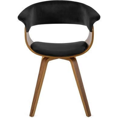 Стілець оксамитовий MEBEL ELITE OHIO 2 Velvet Чорний / Натуральний фотографія