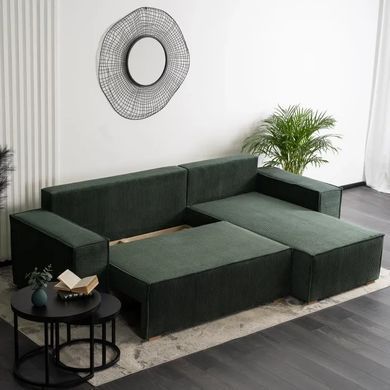 Кутовий диван універсальний MEBEL ELITE ALEX 262 см тканина Зелений фотографія