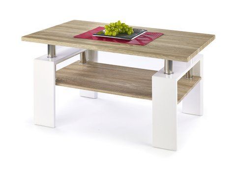 Журнальний столик DIANA H MDF Halmar 110x60 Дуб Сонома / Білий фотографія