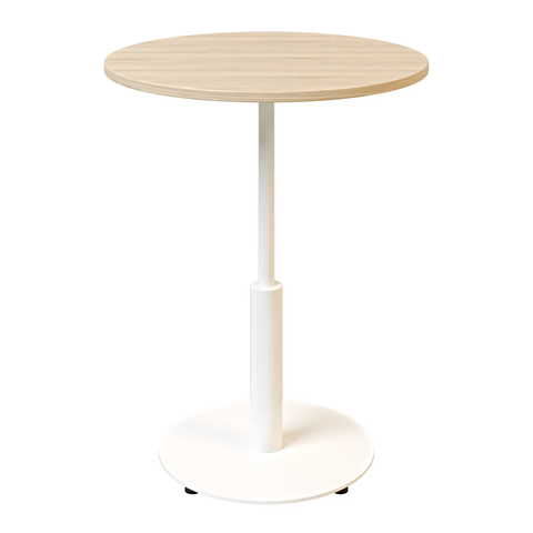 Стол Ibiza R light Lovko 70x70 Белый металл/дуб фотография