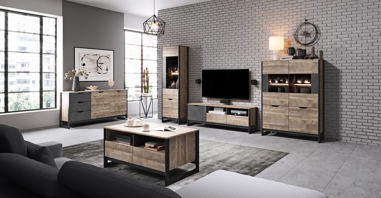 Стіл журнальний Perfect Home Арден / Arden 109 Дуб санд гранж/матера фотографія