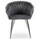 Стілець оксамитовий MEBEL ELITE SORELLA Velvet Сірий / хром