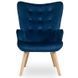 Крісло м'яке оксамитове з підставкою для ніг MEBEL ELITE LOZANO Velvet Синій