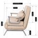 Кресло двухместное раскладное MEBEL ELITE BART 2 Бежевый