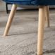 Крісло м'яке оксамитове з підставкою для ніг MEBEL ELITE LOZANO Velvet Синій