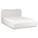 Кровать двуспальная MEBEL ELITE HAGA 160x200 см Серый Букле