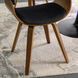 Стілець оксамитовий MEBEL ELITE OHIO 2 Velvet Чорний / Натуральний