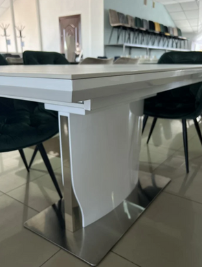 Стол раскладной DETROIT CERAMIC Intarsio 140(180)x80 Белый Эффект Мрамора фотография