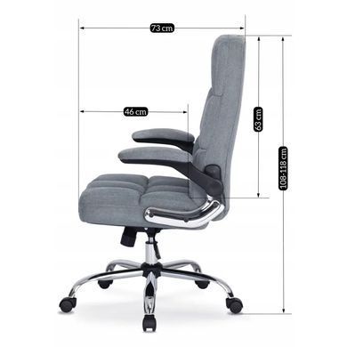 Стілець офісний поворотний MEBEL ELITE OLMO / LONDON тканина Сірий фотографія