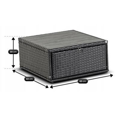 Комплект садових меблів MEBEL ELITE CALIENTE Чорний/коричневий