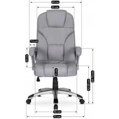 Стілець офісний поворотний MEBEL ELITE BARNI 2 тканина Cірий фотографія