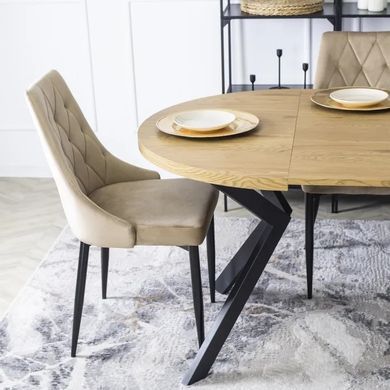 Стул бархатный MEBEL ELITE CORK Velvet, Бежевый фотография