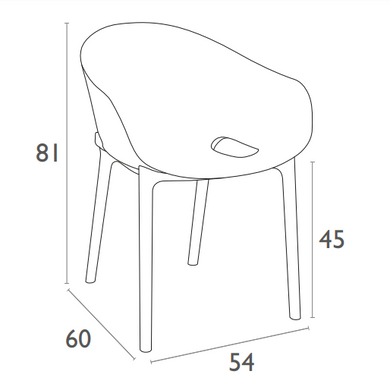 Комплект 2 стула Siesta Onto Sky Pro + Стол круглый Siesta Sky Folding Table 60 - Taupe