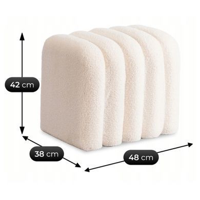 Пуф MEBEL ELITE KARBON Крем фотография