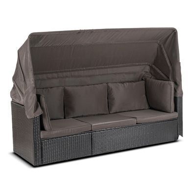 Комплект садових меблів MEBEL ELITE CALIENTE Чорний/коричневий