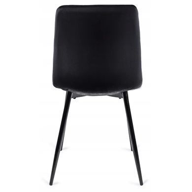 Стілець оксамитовий MEBEL ELITE IBIS Velvet, Чорний фотографія