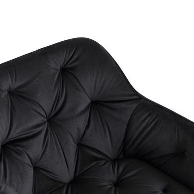 Стілець офісний поворотний оксамитовий MEBEL ELITE KONOR Velvet Чорний/золото фотографія