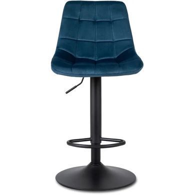 Барный стул бархатный MEBEL ELITE ARCOS 2 Velvet темно-синий фотография