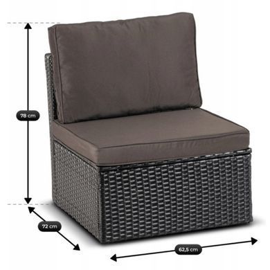 Комплект садових меблів MEBEL ELITE CALIENTE Чорний/коричневий