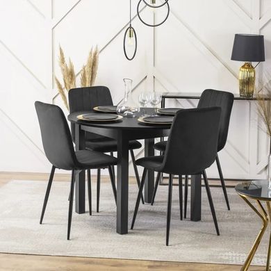 Стілець оксамитовий MEBEL ELITE IBIS Velvet, Чорний фотографія