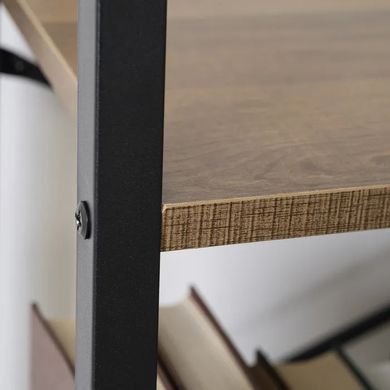 Стелаж MEBEL ELITE VIOR Горіх / Чорний фотографія