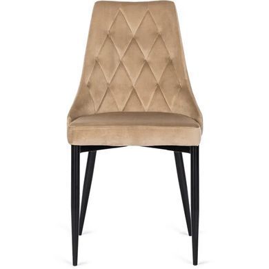 Стул бархатный MEBEL ELITE CORK Velvet, Бежевый фотография
