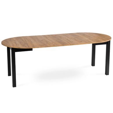 Стіл розкладний круглий MEBEL ELITE JAMES 102(222)х102 см Дуб крафт фотографія