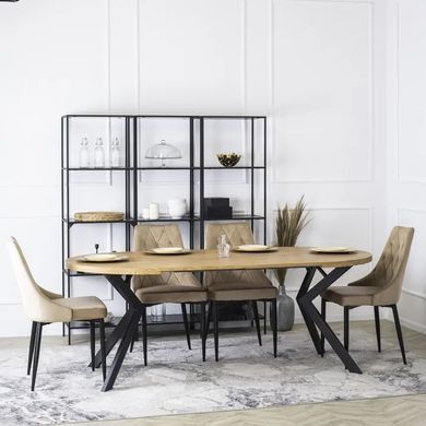 Стул бархатный MEBEL ELITE CORK Velvet, Бежевый фотография